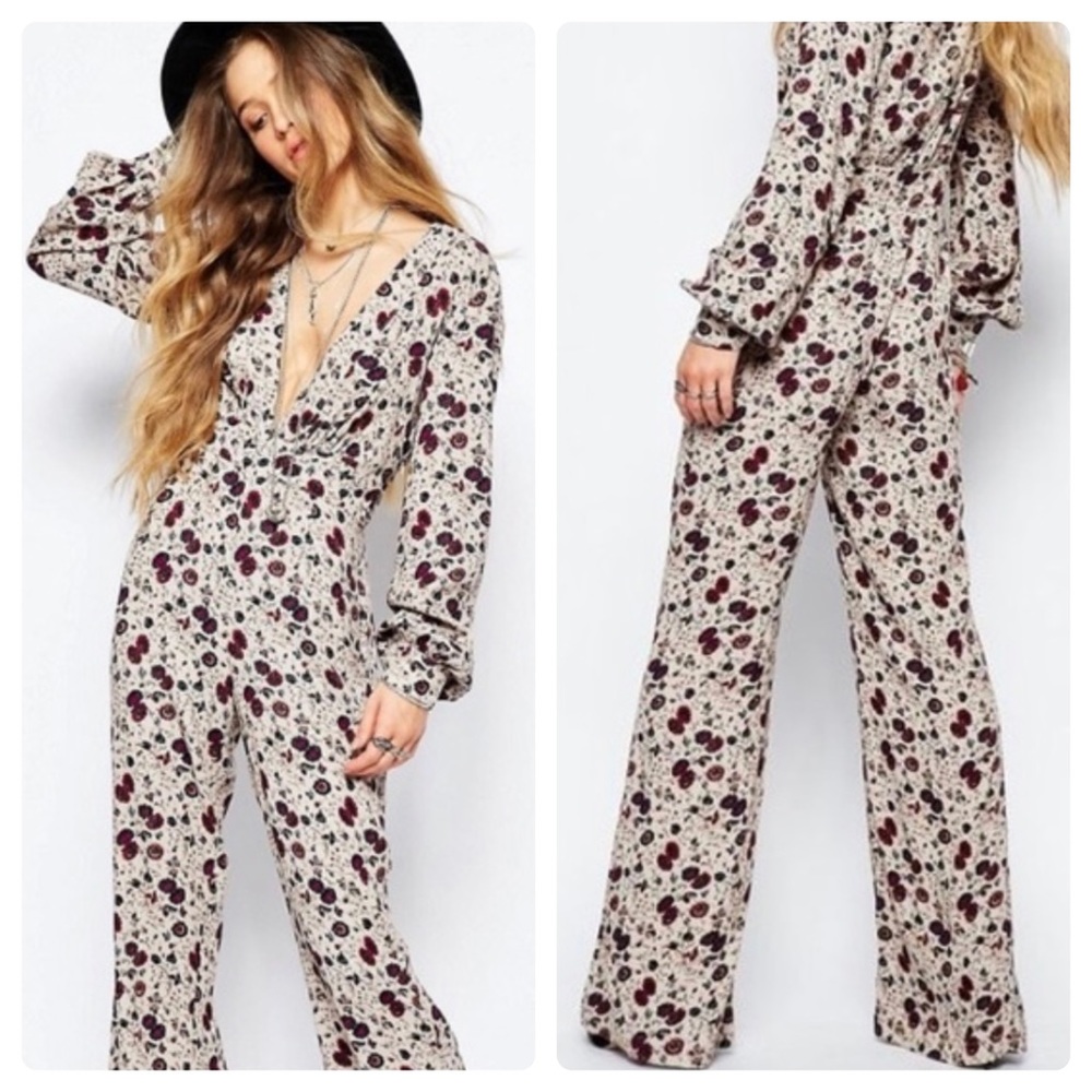 Free People Floral Jumpsuit